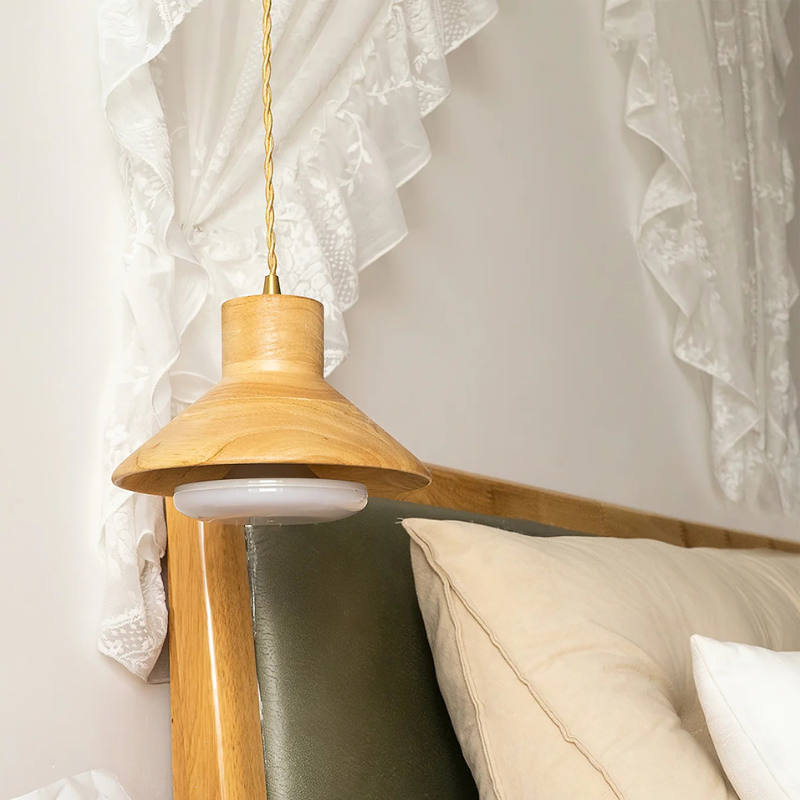 Moderne Hout Natuurlijke Warmte Hanglamp