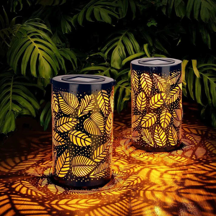 Moderne Zonne Buitenlamp met Bladmotief