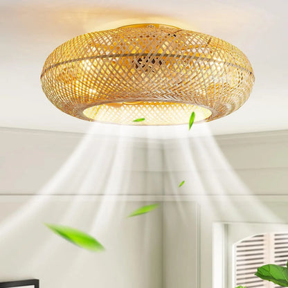 BambooAir | Moderne Plafondventilator met LED Licht en Afstandsbediening