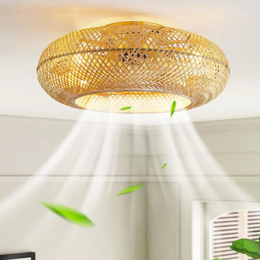 BambooAir | Moderne Plafondventilator met LED Licht en Afstandsbediening