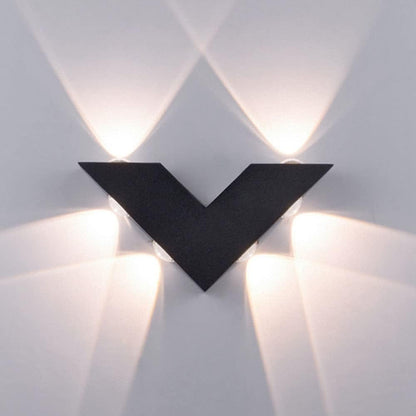 Minimalistische V-vormige LED Buiten Wandlamp