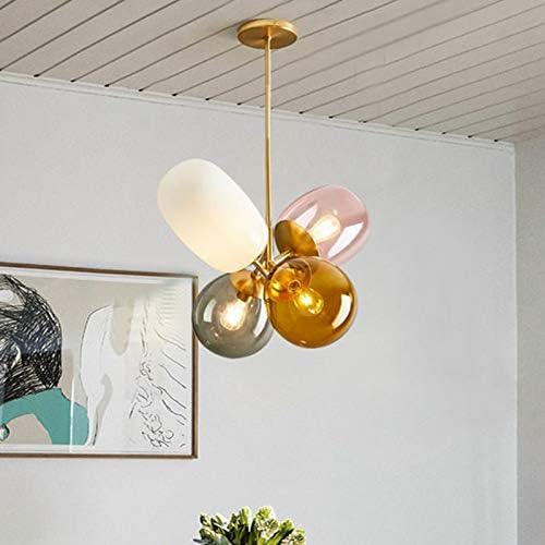 Luminara Tak Art Deco Glas-in-Lood Kroonluchter