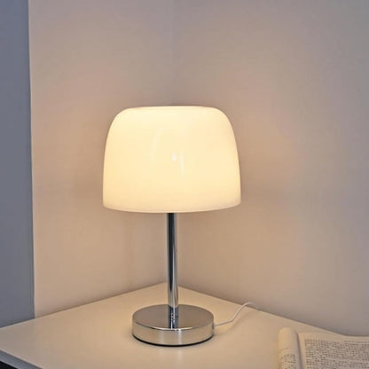 Glazen Paddenstoel Tafellamp met Warm LED Licht