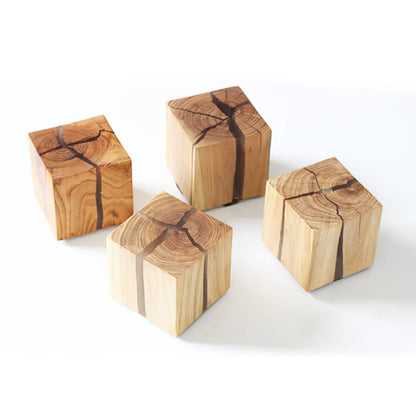 Uniek Art Hout Crackle Design Tafellamp