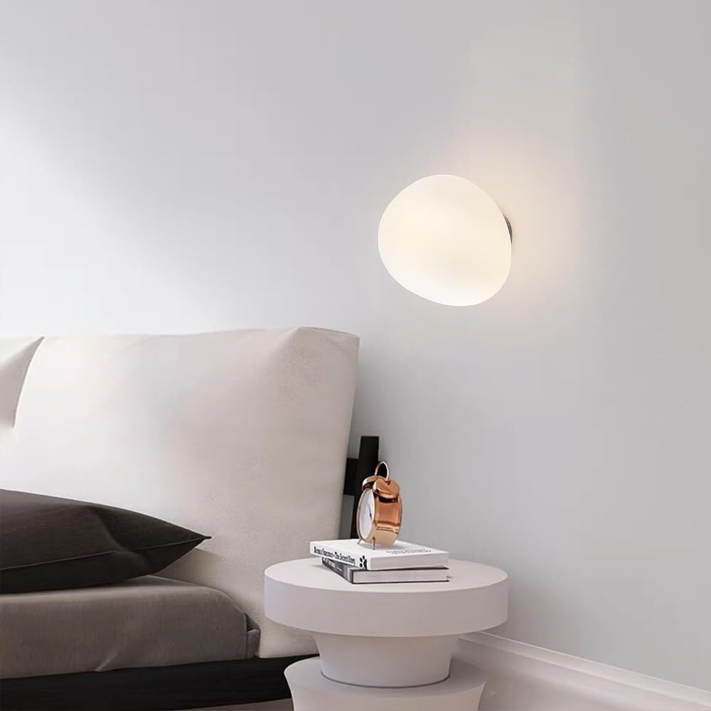 Abby Ovale Glazen Wandlamp met Zachte Gloed