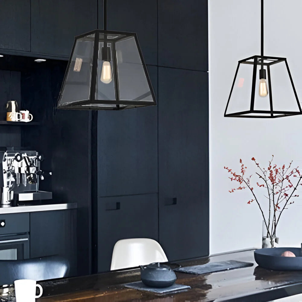 Retro Industriële Stijl Glazen Hanglamp