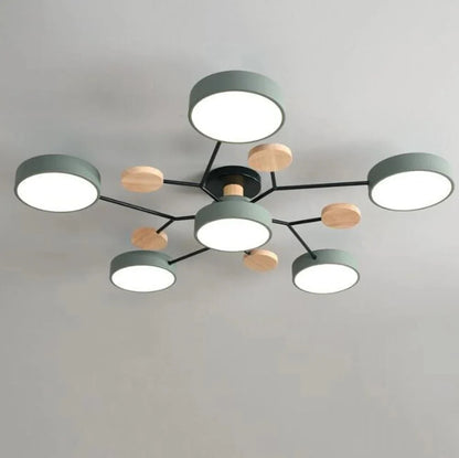 Hedendaagse Ronde IJzeren LED Plafondkroonluchter