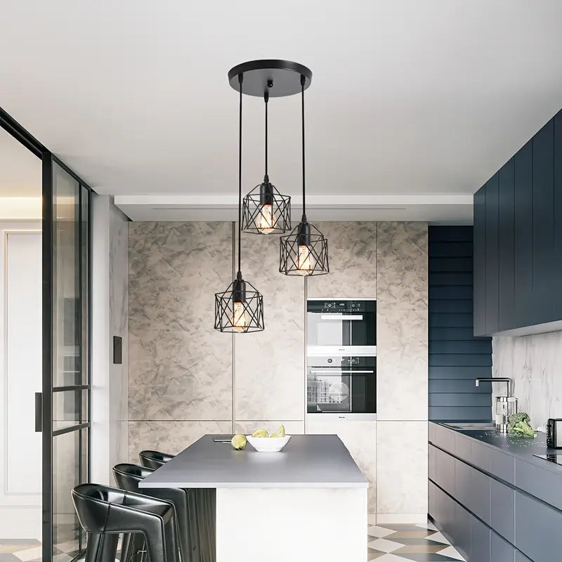Vintage Geometrische Plafondlamp – Semi-Flush Mount Hanglamp
