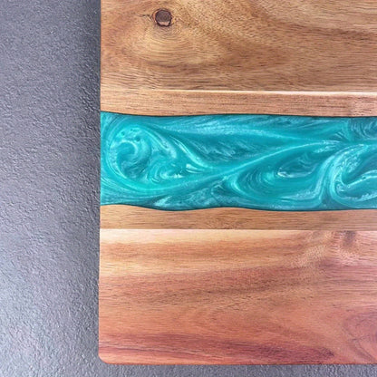 Snijplank met harsrivier | Acaciahouten charcuterie- en kaasplank