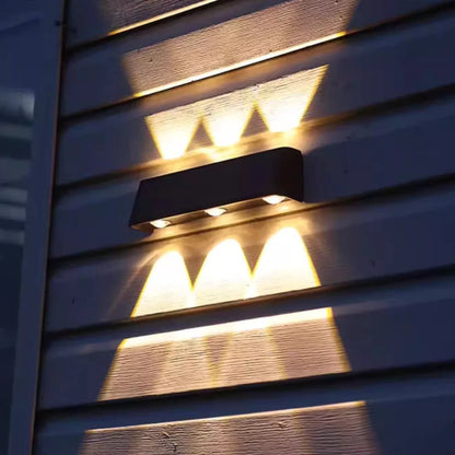 LED Solar Buiten Wandlamp met Dubbelzijdige Gloed