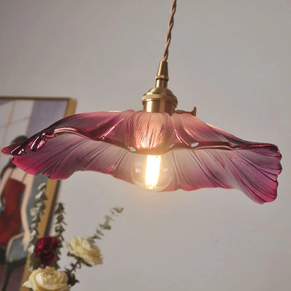 Retro Bloemvorm Glazen Hanglamp