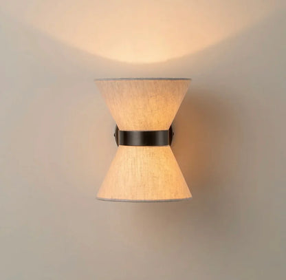 Wabi Sabi Wandlamp met Stoffen Kap