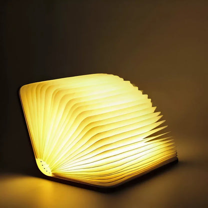 Lichtboek Sfeervolle Houten Lamp in Boekvorm