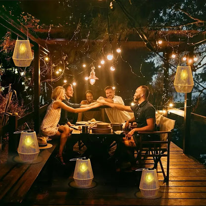 Boheemse Solar Rotan Buiten Hanglamp