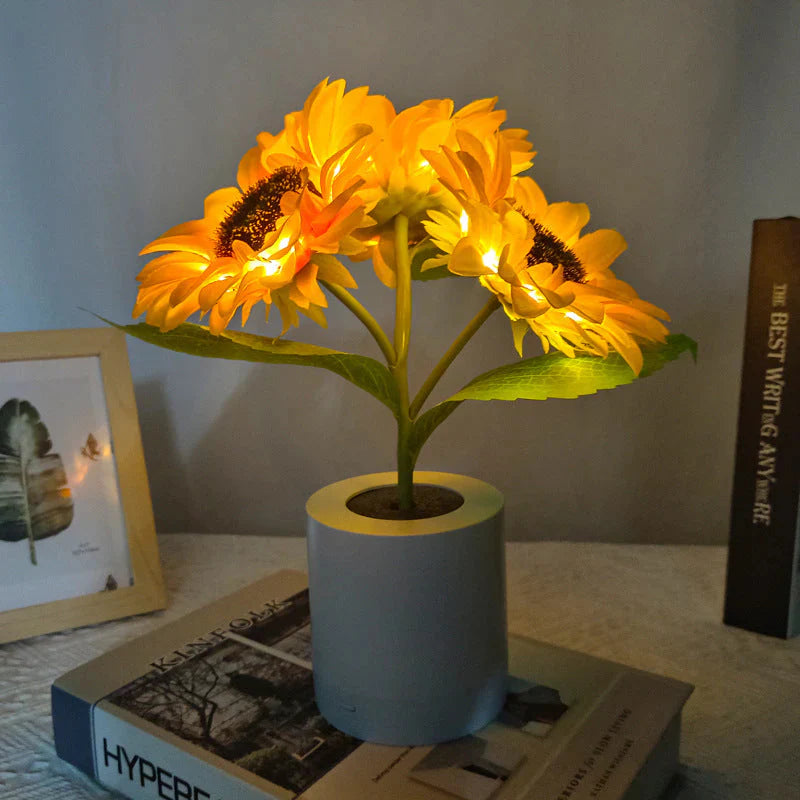 Zonnebloem Tafellamp – Stralende Natuurlijke Sfeer