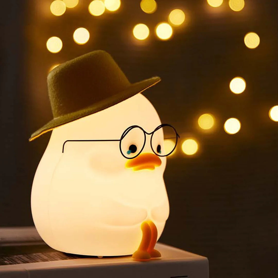 Zacht Silicone Warm Licht Huilende Eend Nachtlamp