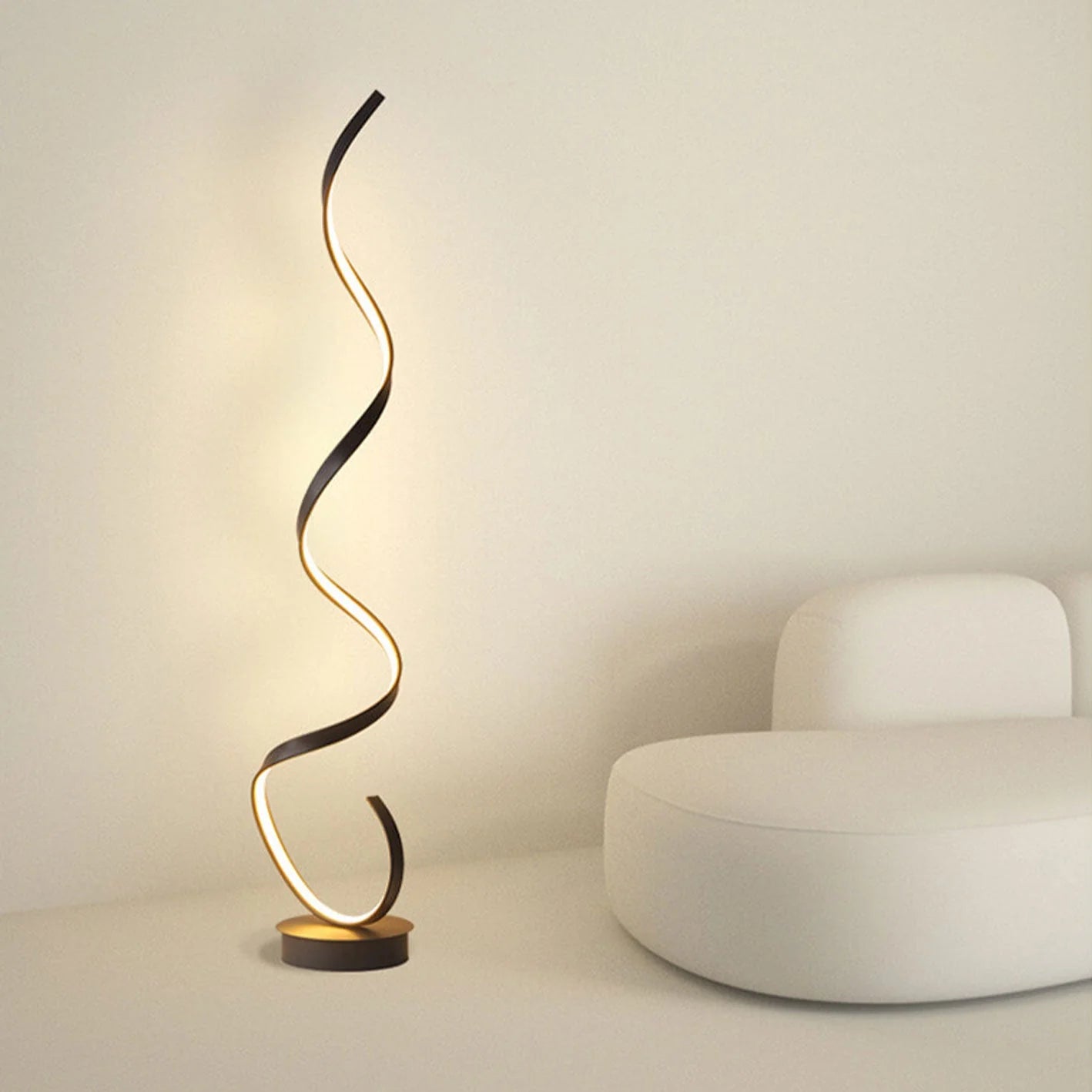 Moderne Creatieve Gedraaide Lijn LED Vloerlamp
