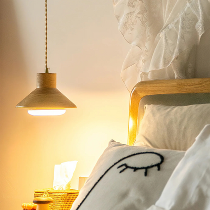 Moderne Hout Natuurlijke Warmte Hanglamp