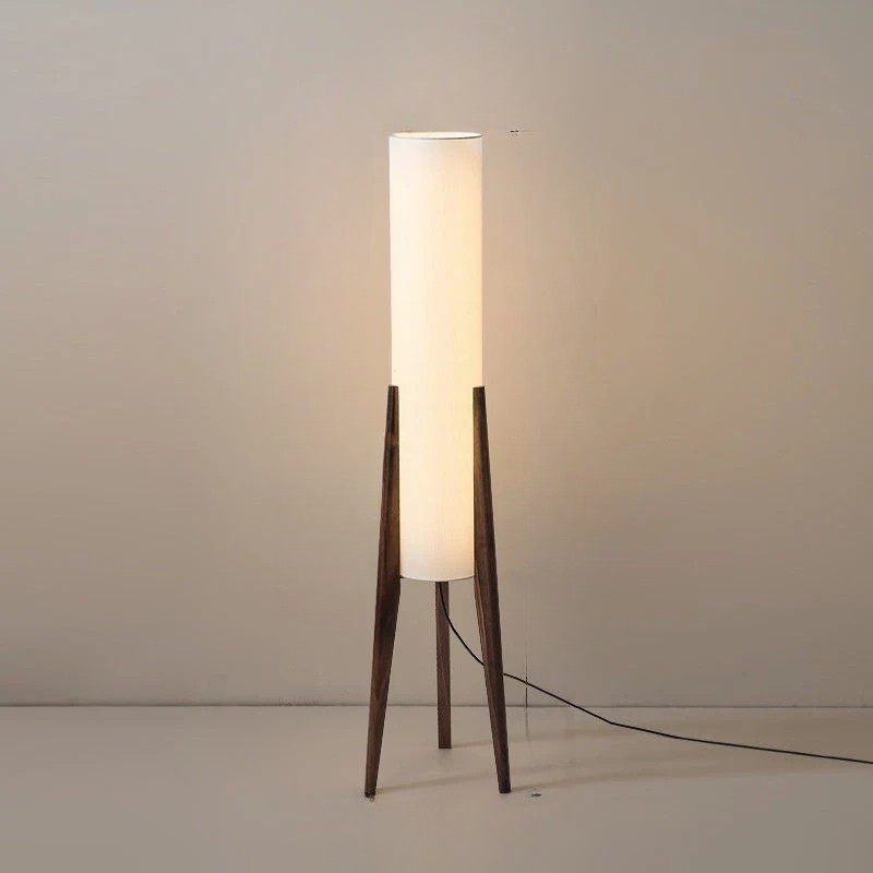 Moderne Scandinavische Houten Vloerlamp