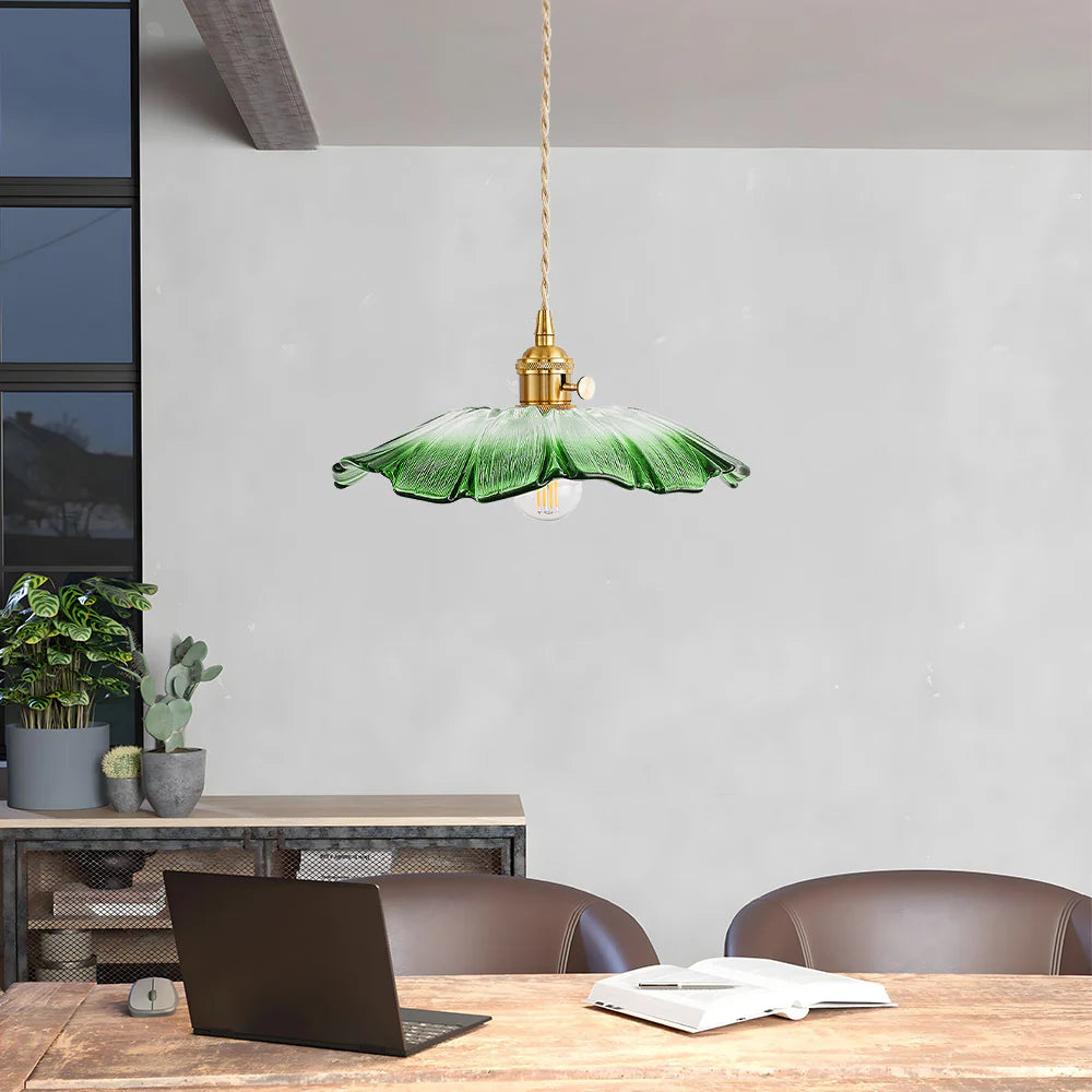 Retro Bloemvorm Glazen Hanglamp