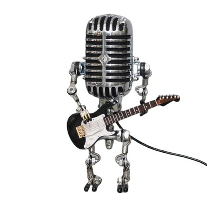 Stijlvolle Omvix Robot Tafellamp met Gitaar
