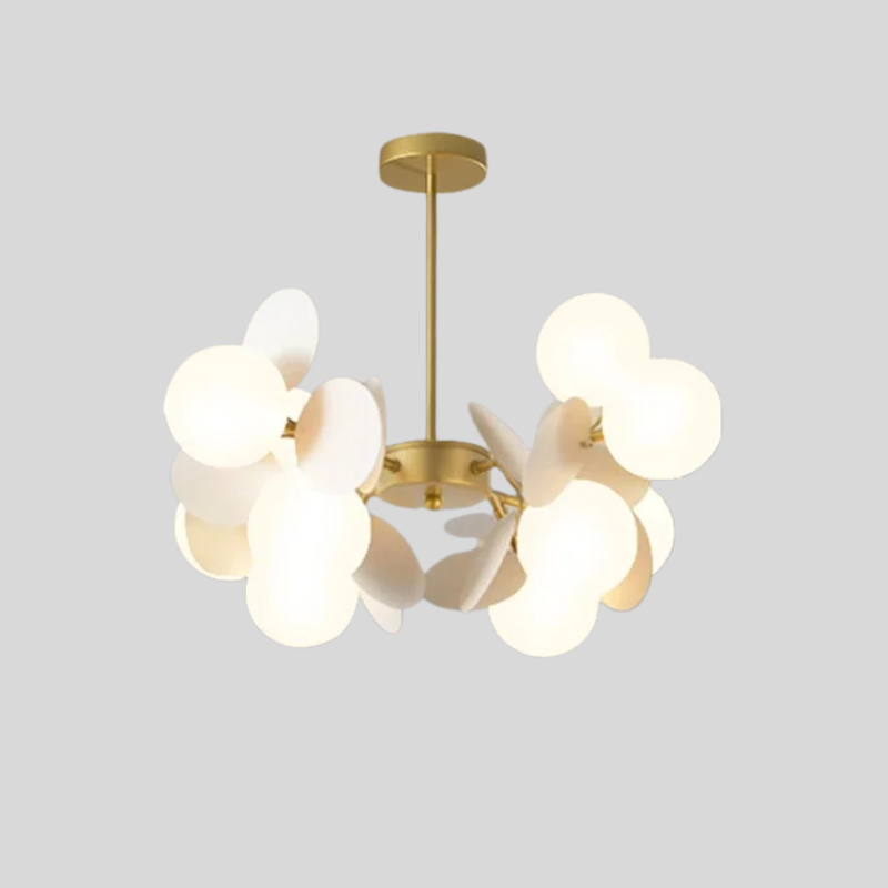 Kleurrijke LED Hanglamp met Glazen Bloemdesign