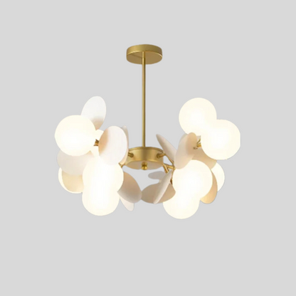 Kleurrijke LED Hanglamp met Glazen Bloemdesign