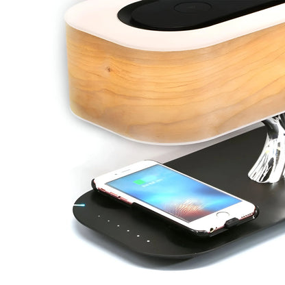 GlowSync Licht & Sound Tafel Lamp met Draadloze Oplader