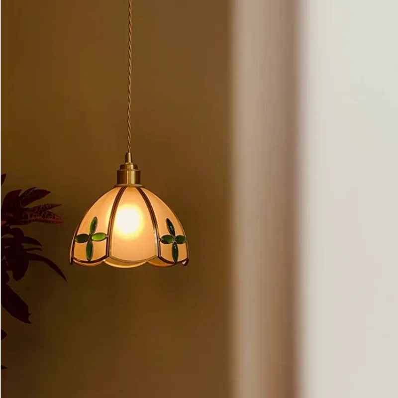 Verfijnde Loft Hanglamp van Koper en Glas