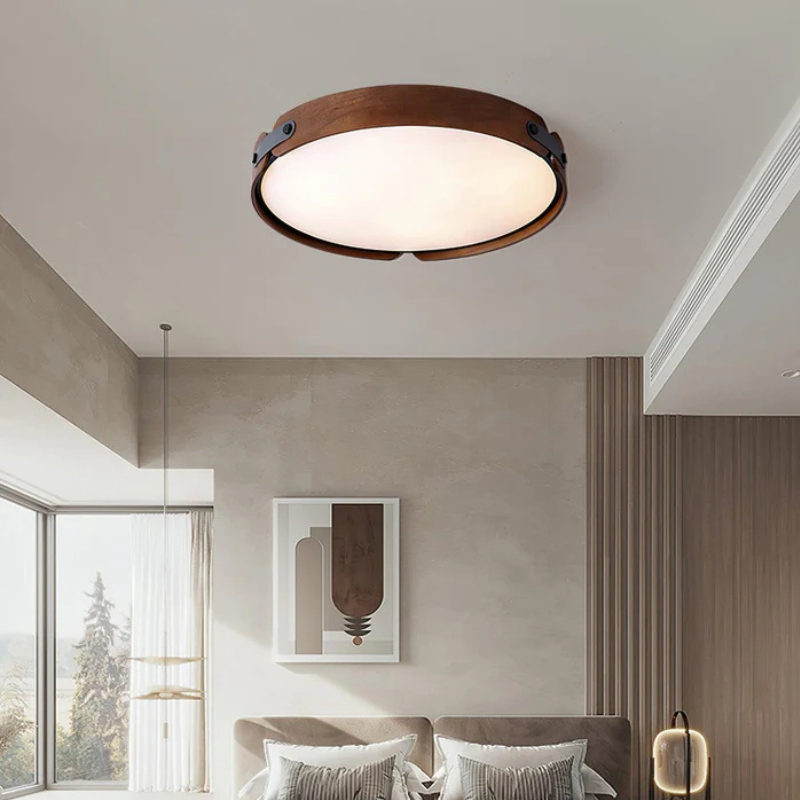 Moderne Wabi-Sabi Houten Plafondlamp