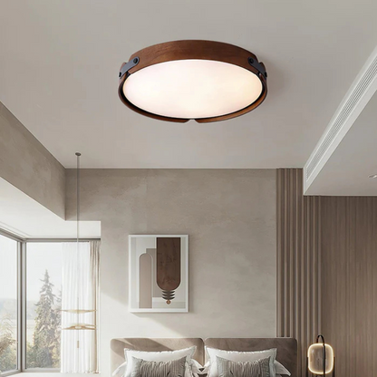 Moderne Wabi-Sabi Houten Plafondlamp
