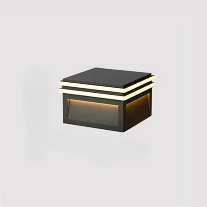 Moderne Vierkante RVS Solar Buitenlamp