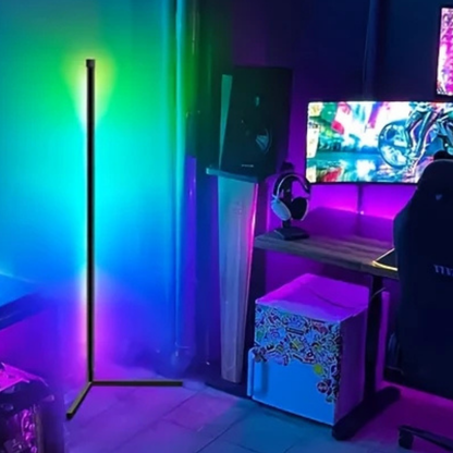 Aurora LED Vloerlamp | Slimme Sfeerverlichting met Muziek- & App-bediening