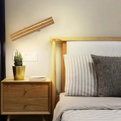 Moderne Houtcrack Wandlamp – Natuurlijk Hedendaags Design