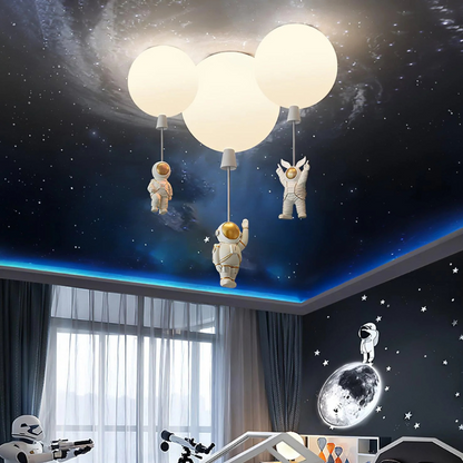 Speelse Maan en Astronaut Ontwerp LED Plafondlicht