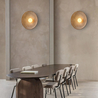 Retro Keramische Stijl Hars Ronde LED Wandlamp