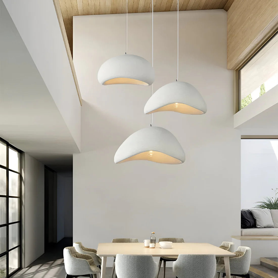 Scandinavische Wabi Sabi Glasvezel Hanglamp