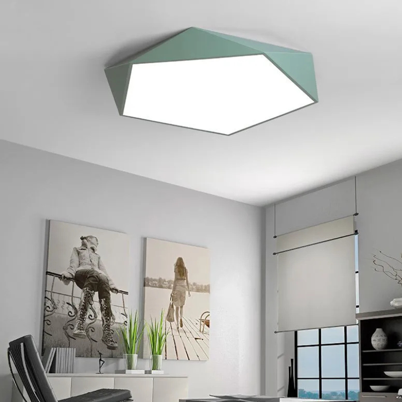Luxe Pentagon Macaron Plafondlamp met Modern Design
