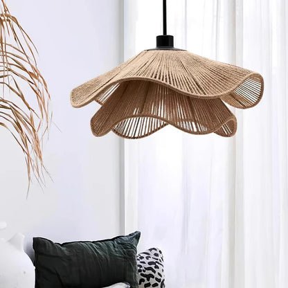 Elegant Jute Boho Blauweregen Hanglamp