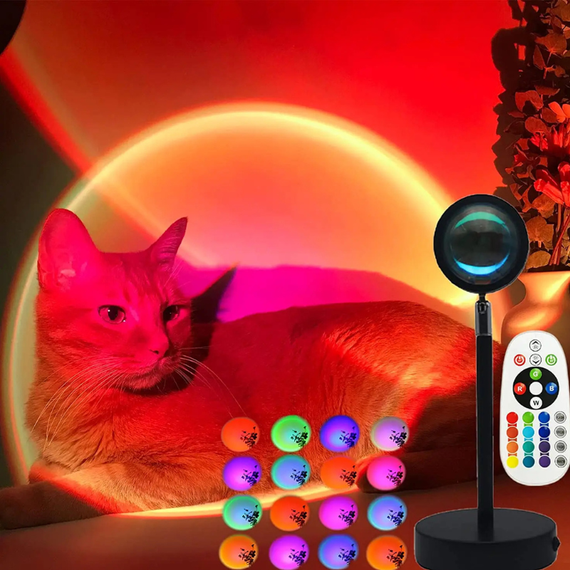 Slimme Bluetooth-Zonondergang LED Regenboog Projectorlamp