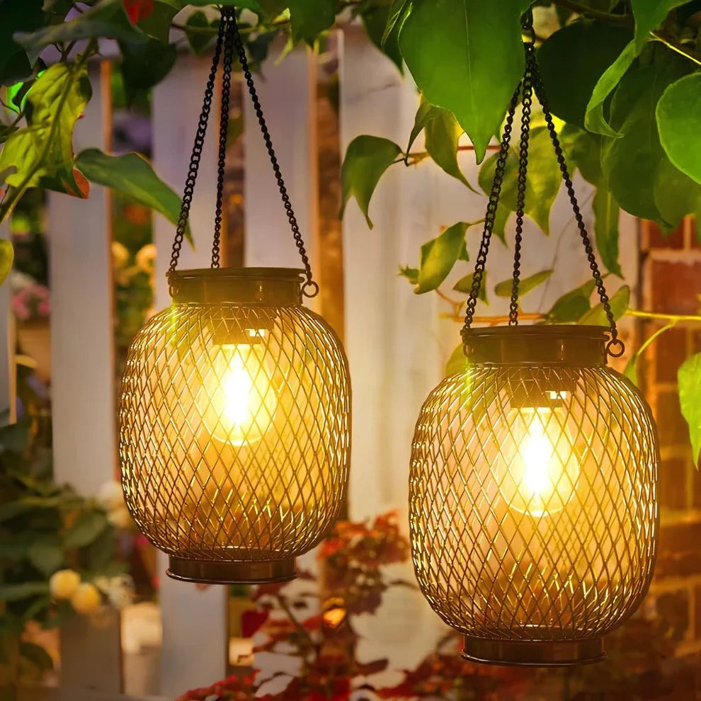 Moderne Lantaarn Zonne-energie Buitenverlichting