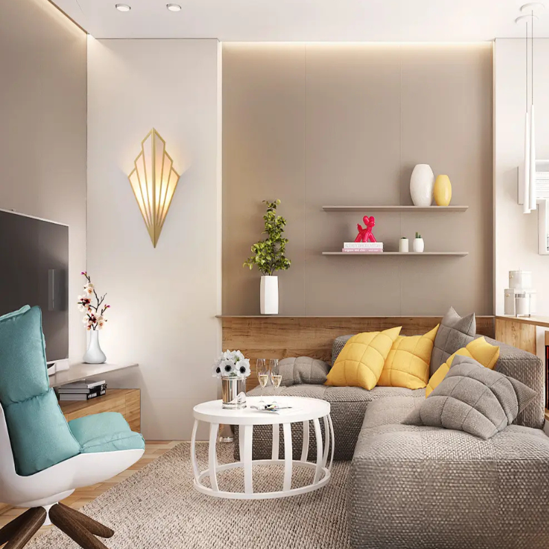 Diamantvormige Moderne Wandlamp Wandkandelaar