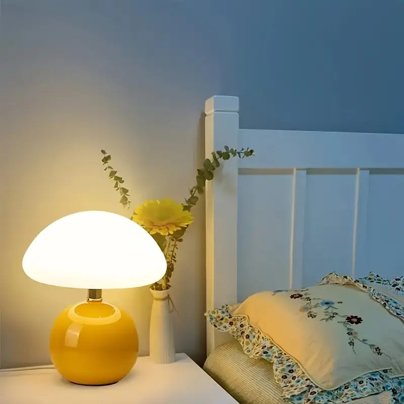 Paddenstoel LED Tafellamp – Moderne Sfeerverlichting met USB-aansluiting