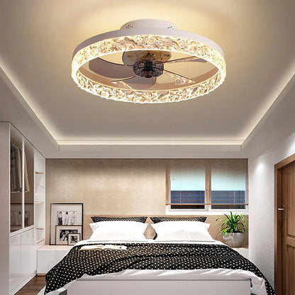 5-Blads Ronde Rustieke Plafondventilator met LED Licht