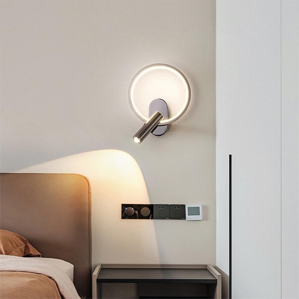 Nordic Ronde Wandlamp met Verstelbare LED-Spot