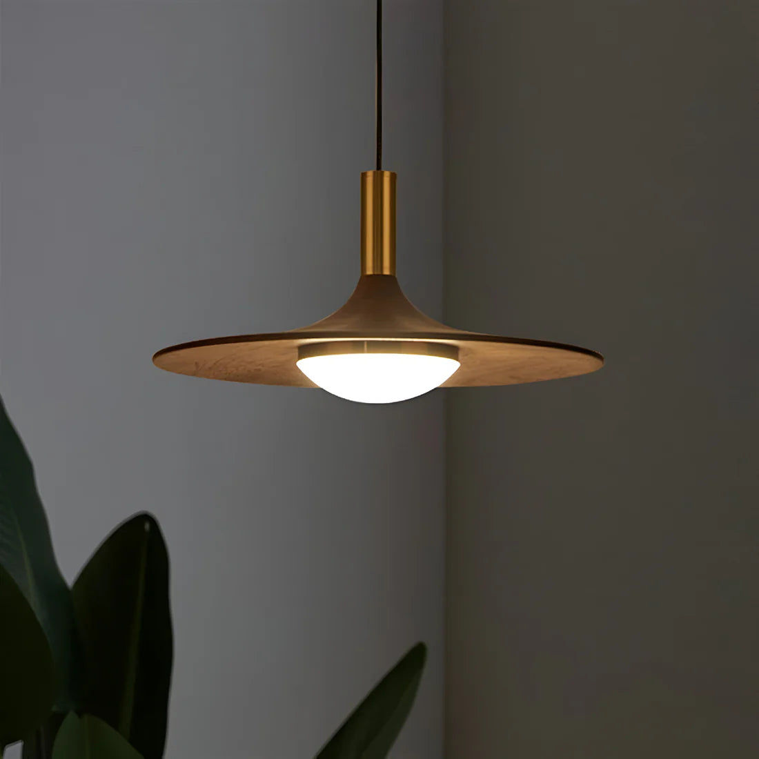 Scandinavische Stijl Walnoot Houten Hanglamp