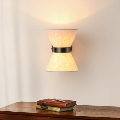 Wabi Sabi Wandlamp met Stoffen Kap