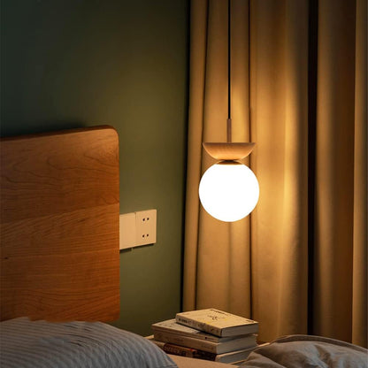 Nordic Japanse Glazen bol Halfhout Hanglamp