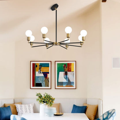 Moderne Ijzeren Hanglamp - Industriële Elegantie in 6 Lichten