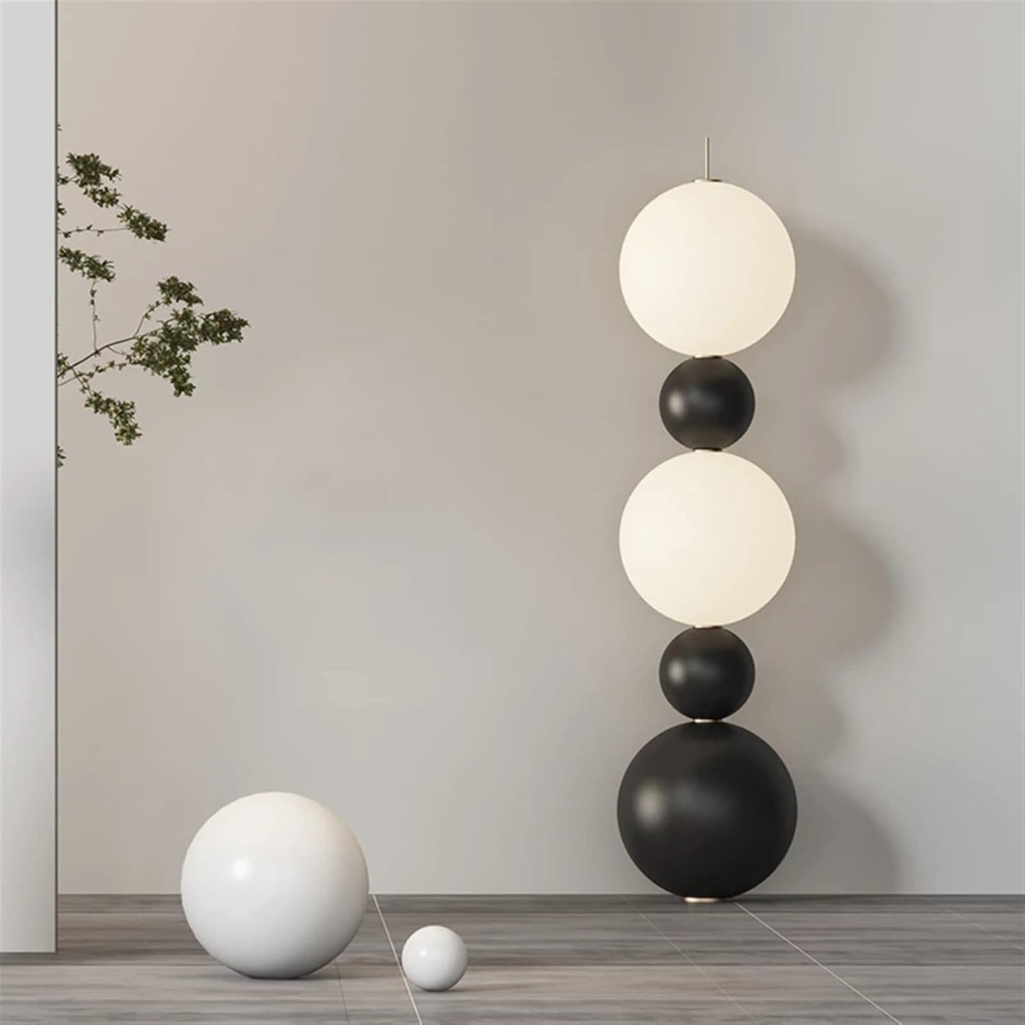 Bauhaus Stapelbal Authentieke Kalebas Vloerlamp